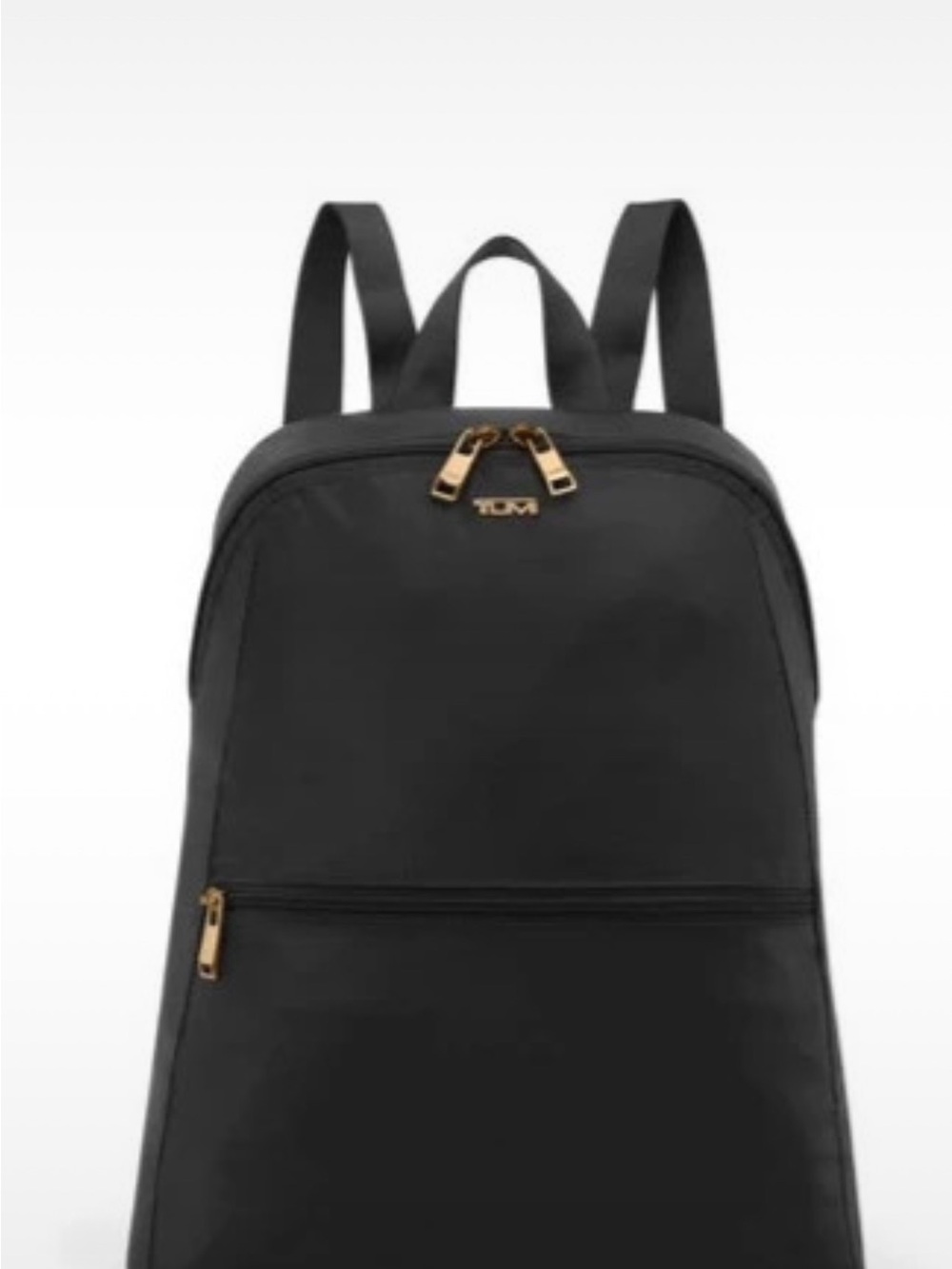 Tumi Black Backpack with Gold Hardware